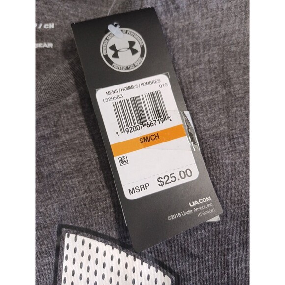 NWT Under Armour T Shirt UA Short Sleeve Tee Mens Small Gray - Picture 7 of 10